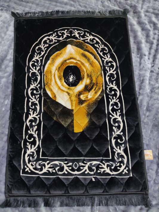 1 Piece Premium Velvet Foam Embossed Prayer Mat Large Size Soft Luxury Janamaz