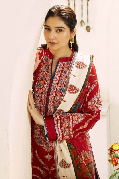 JAZMIN 26019 Red Embroidered Lawn 3 Piece Stitched Suit – Summer Collection 2026