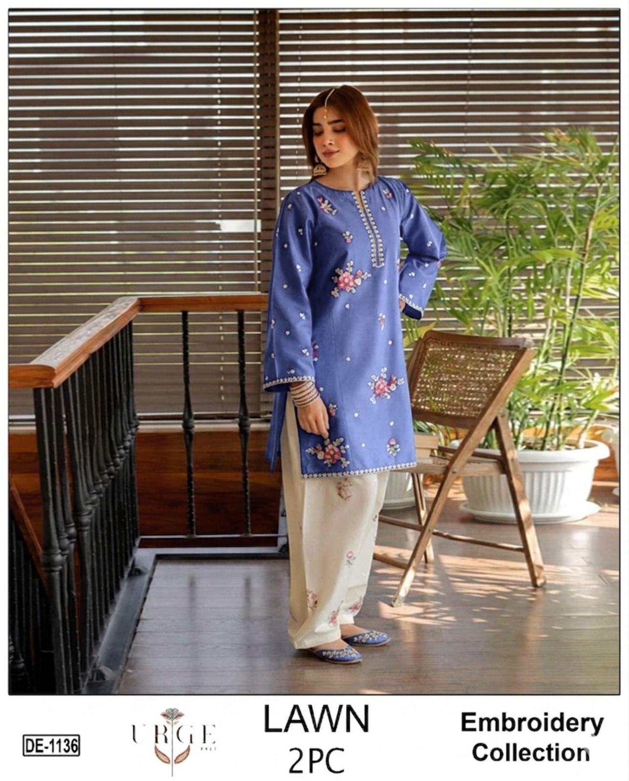 LaaM Summer Lawn Collection 2PC Embroidered Suit – Premium Quality 5.25 Meter Fabric