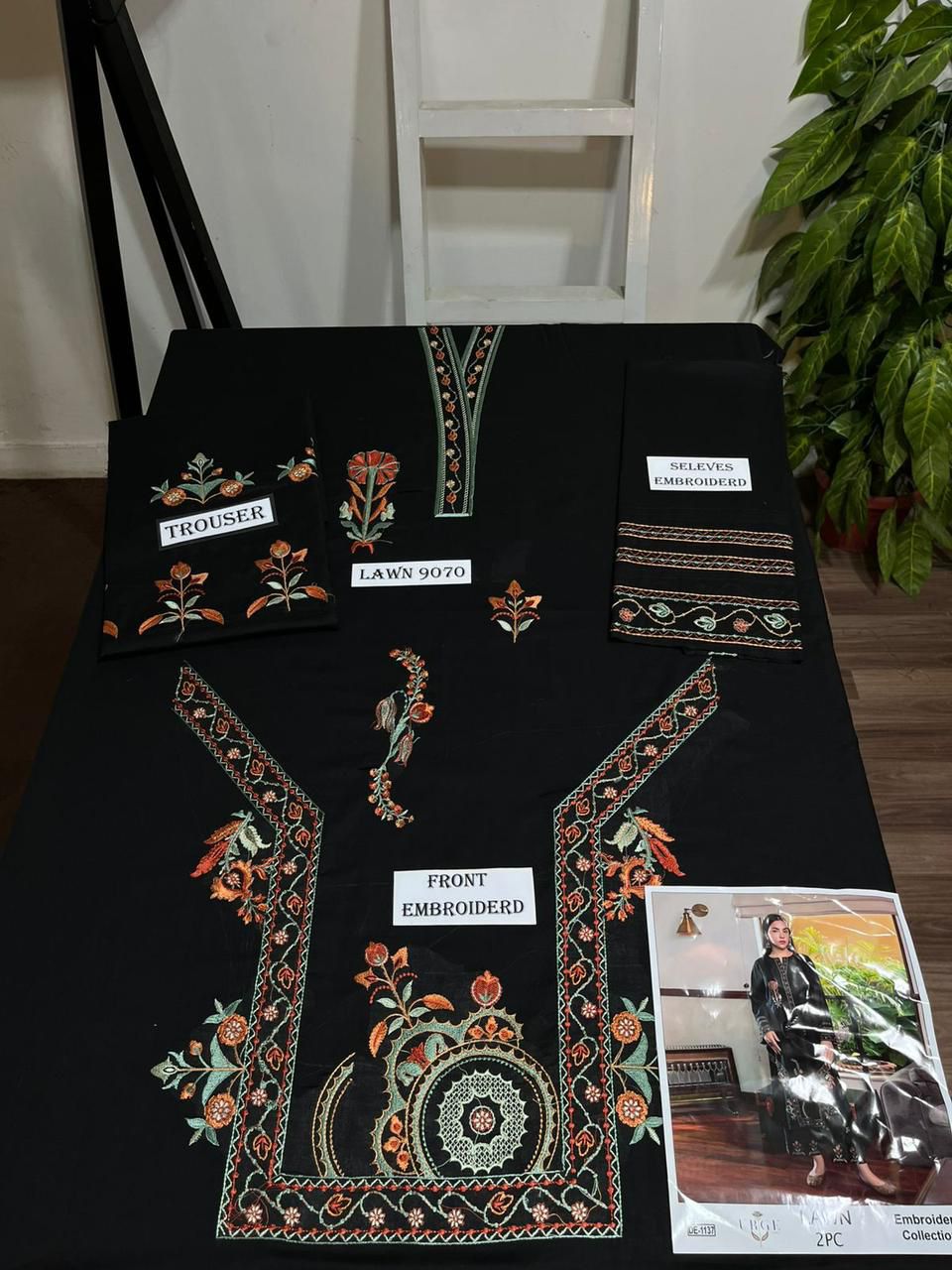 LaaM Summer Lawn Collection 2PC Embroidered Suit – Premium Quality 5.25 Meter Fabric